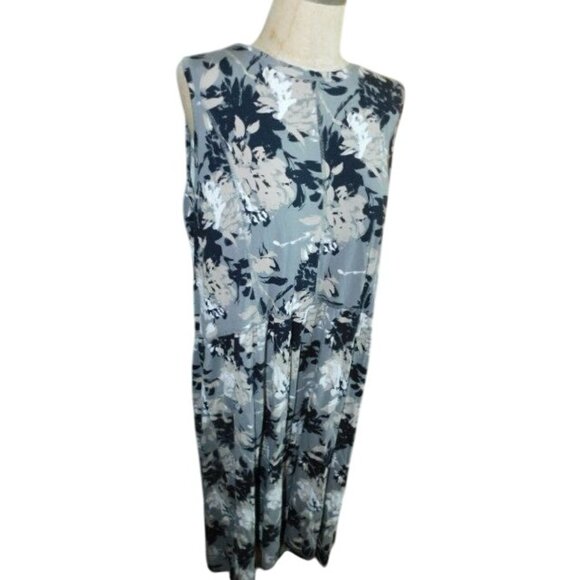 Logo by Lori Goldstein Size L Large Artsy STRETCH Knit Dress - Picture 2 of 3